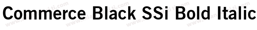 Commerce Black SSi Bold Italic字体转换